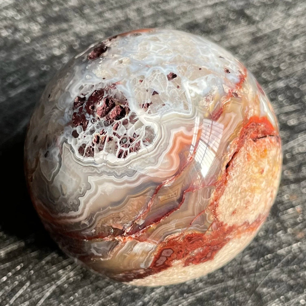 Vibrant Mexican Agate Crystal Ball