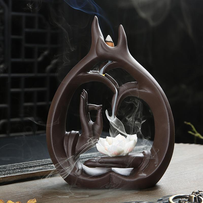 Buddha Waterfall Backflow Incense Burner