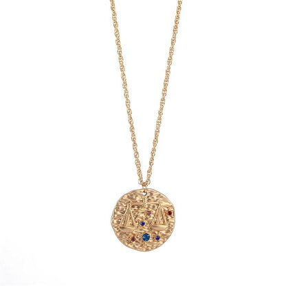 Medallion Zodiac Sign Necklace