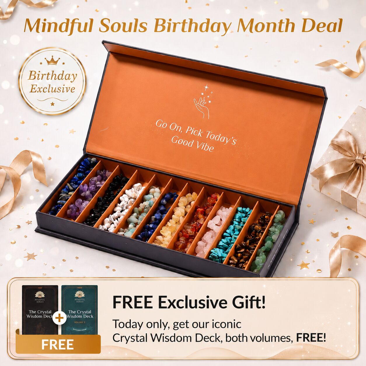 Anniversary Exclusive: 12 Crystal Bracelets + FREE Crystal Wisdom Deck Vol. 1 & Vol. 2