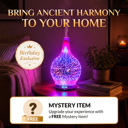 The Mystery Aroma Bundle: 3D Glass Aroma Oil Diffuser + FREE Surprise Gift