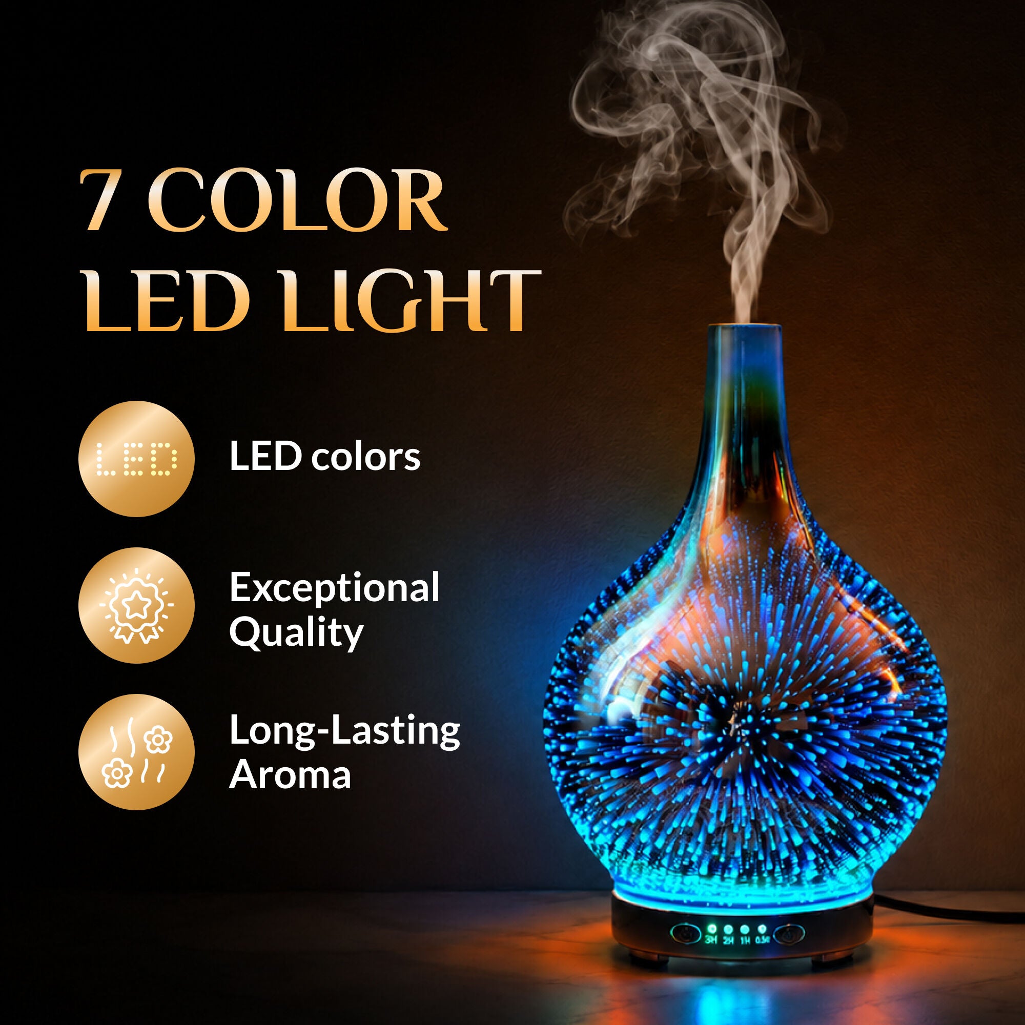 The Mystery Aroma Bundle: 3D Glass Aroma Oil Diffuser + FREE Surprise Gift