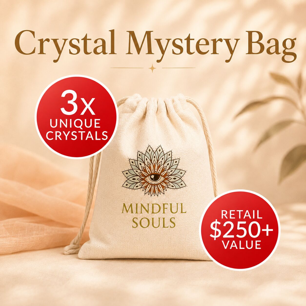 Crystal Mystery Bag: Peach Moonstone Edition