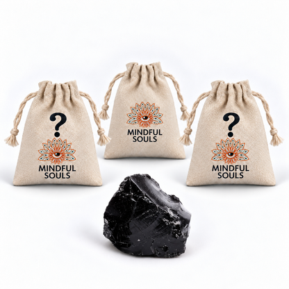 Crystal Mystery Bag – Black Obsidian Empath Shield Edition