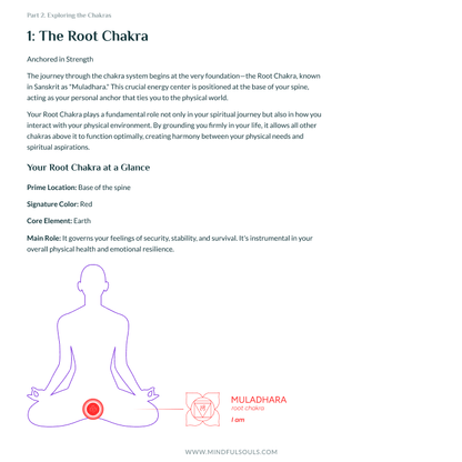 Chakra Balance for Real People: Your Printable Workbook & Guide (50 pages)