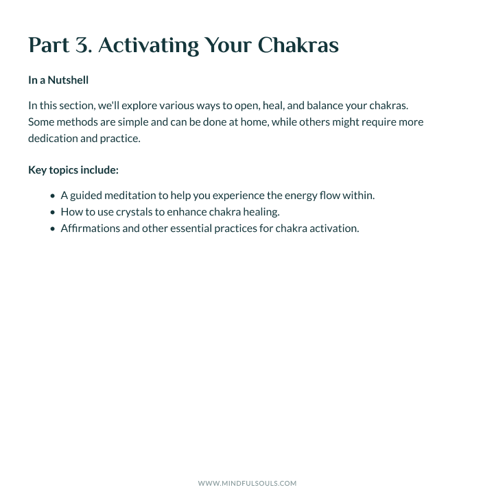 Chakra Balance for Real People: Your Printable Workbook & Guide (50 pages)