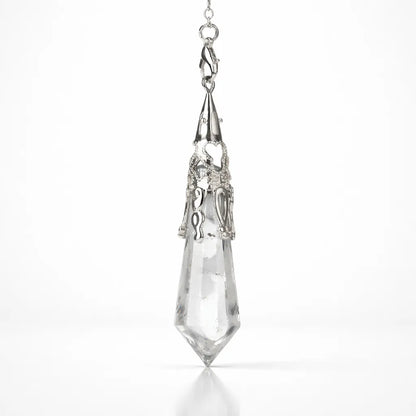 Silver-Plated Copper Retro Pattern Pendant — Timeless Elegance with Healing Energy