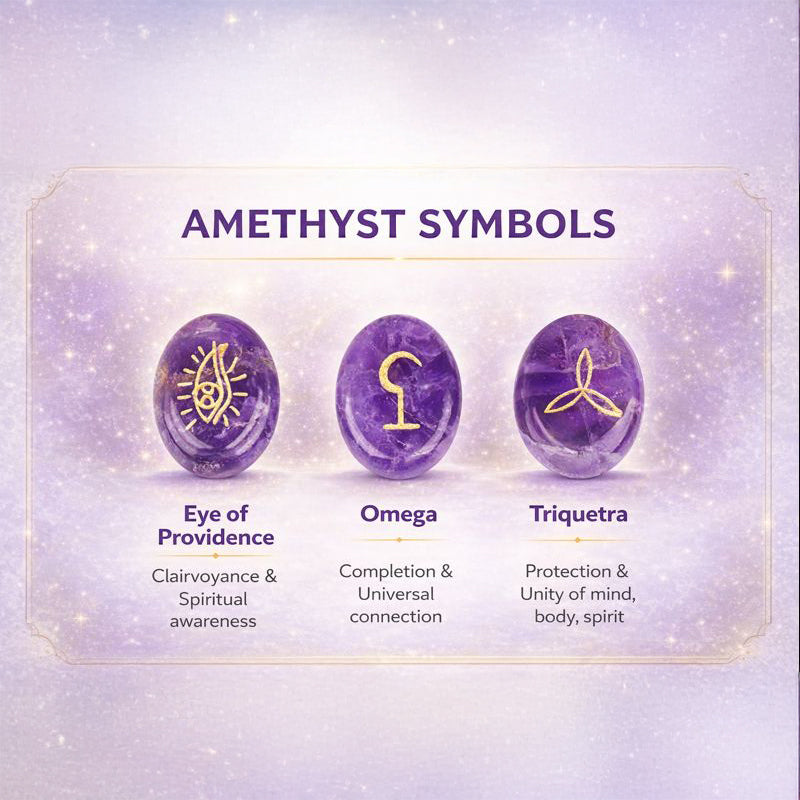 Sacred Symbol Pocket Crystal for Focus & Calm