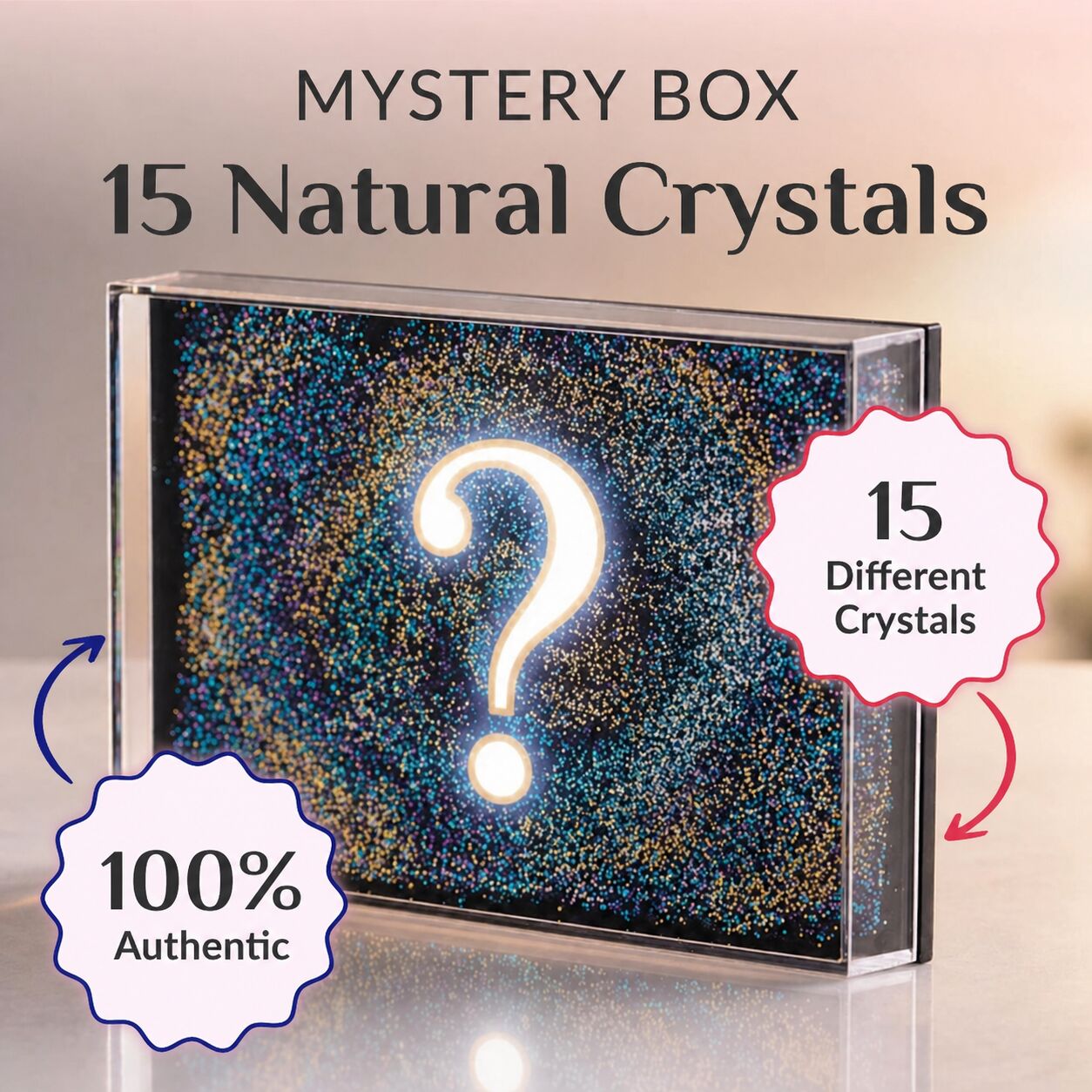 Pocket-Size Mystery Crystal Frame — 15 Surprise Gemstones