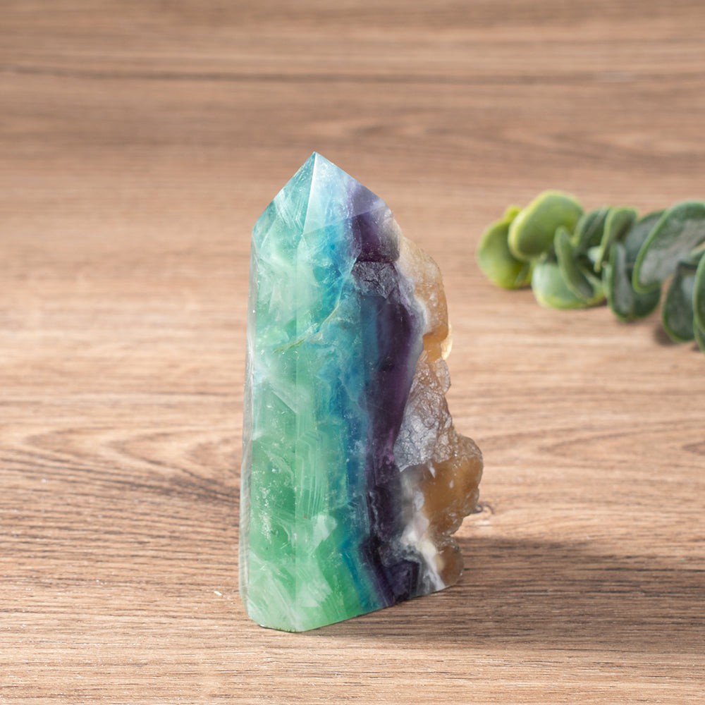 Rare Formation Rainbow Fluorite Point