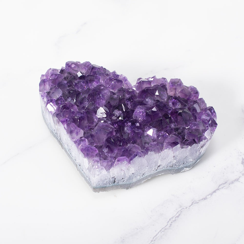 Amethyst Cluster Heart