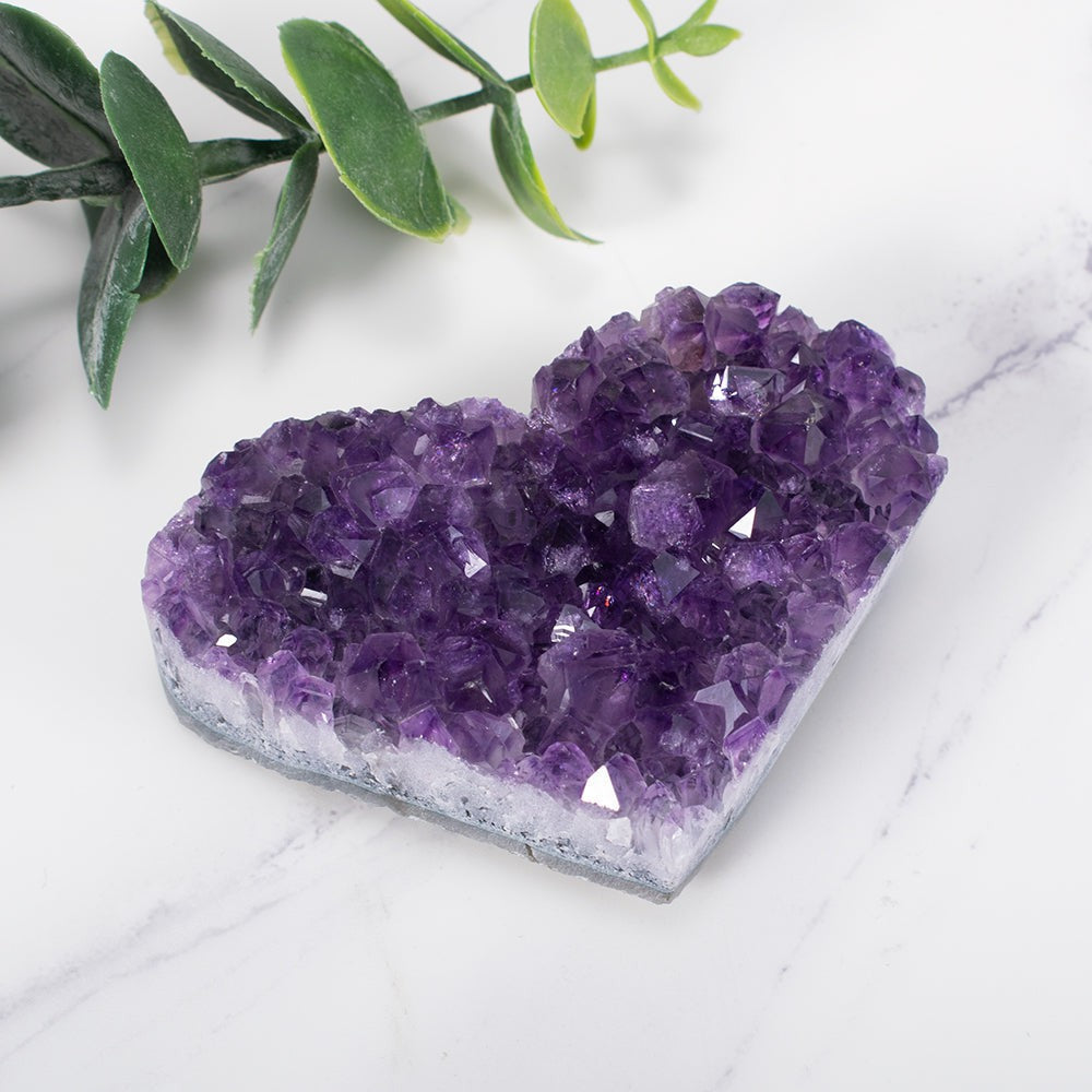 Amethyst Cluster Heart