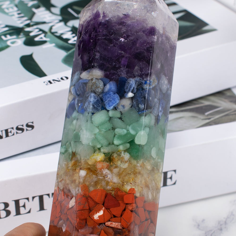 Chakra Crystals Energy Point Lamp