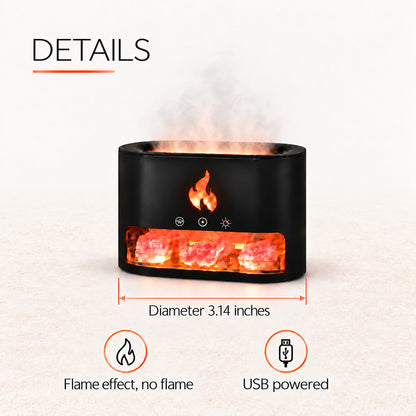 Himalayan Salt Fireplace Humidifier Lamp