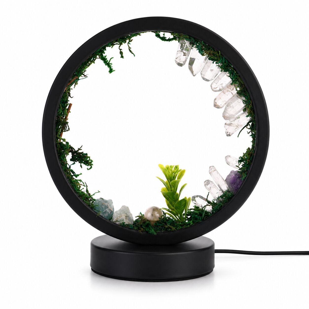 Natural Quartz Forest LED Lamp