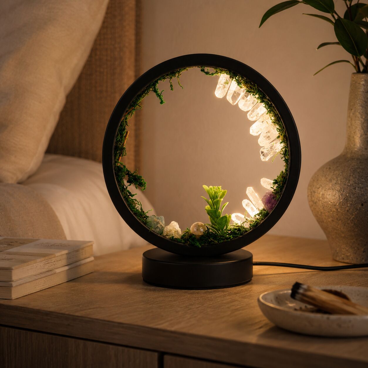 Natural Quartz Forest LED Lamp