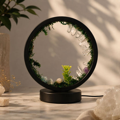 Natural Quartz Forest LED Lamp