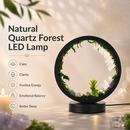 Natural Quartz Forest LED Lamp