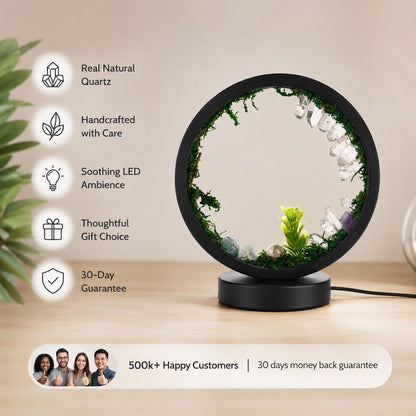 Natural Quartz Forest LED Lamp