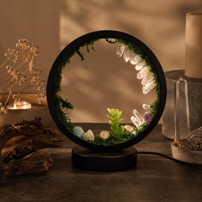 Natural Quartz Forest LED Lamp