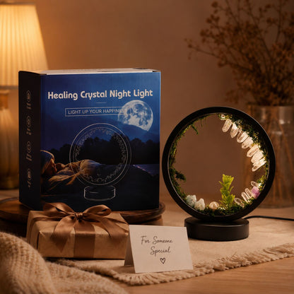 Natural Quartz Forest LED Lamp