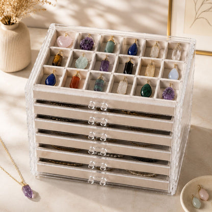 Crystal & Gemstone Display Case — Organized Elegance