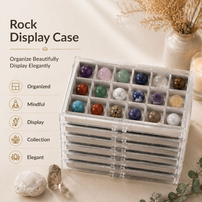 Crystal & Gemstone Display Case — Organized Elegance