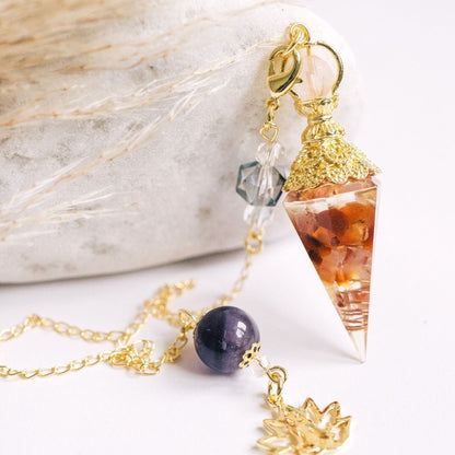 Gold Chakra Crystal Pendulum