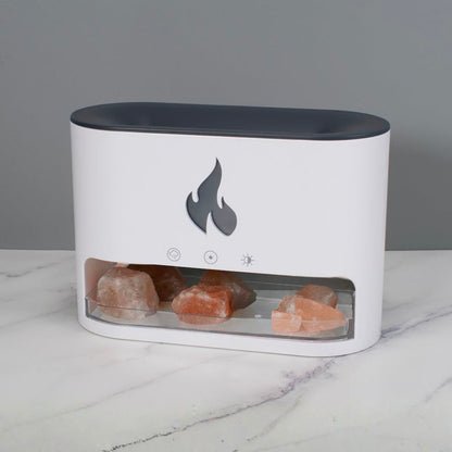 Himalayan Salt Fireplace Humidifier Lamp