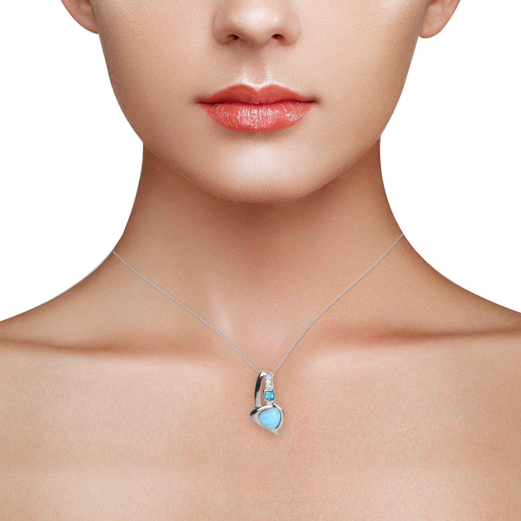 Larimar Trinity Necklace