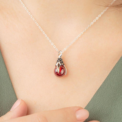 Dragon Claw Garnet Necklace