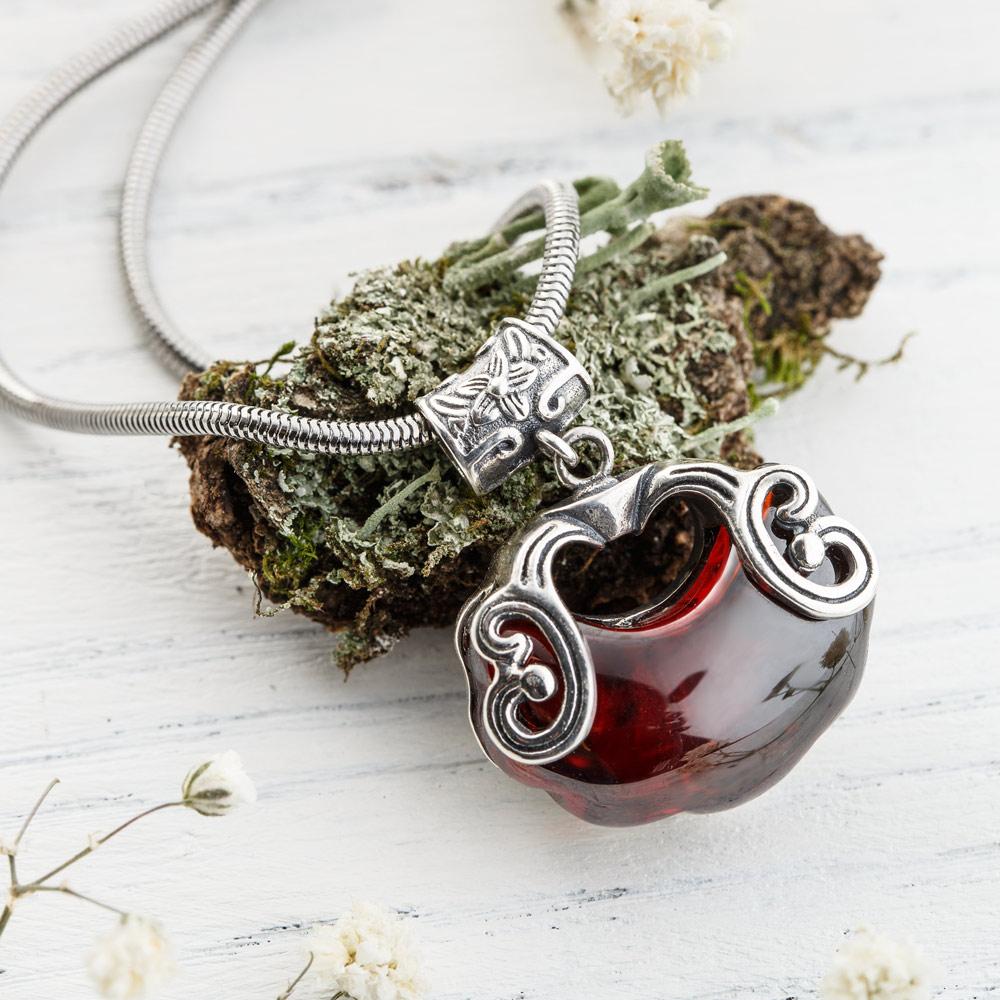 Red Heart Garnet Necklace