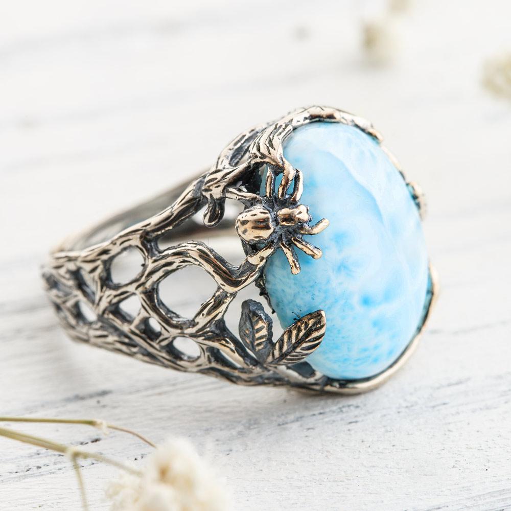 Transmitting Larimar Ring