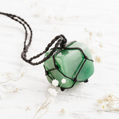 Crystal Green Aventurine Money Necklace
