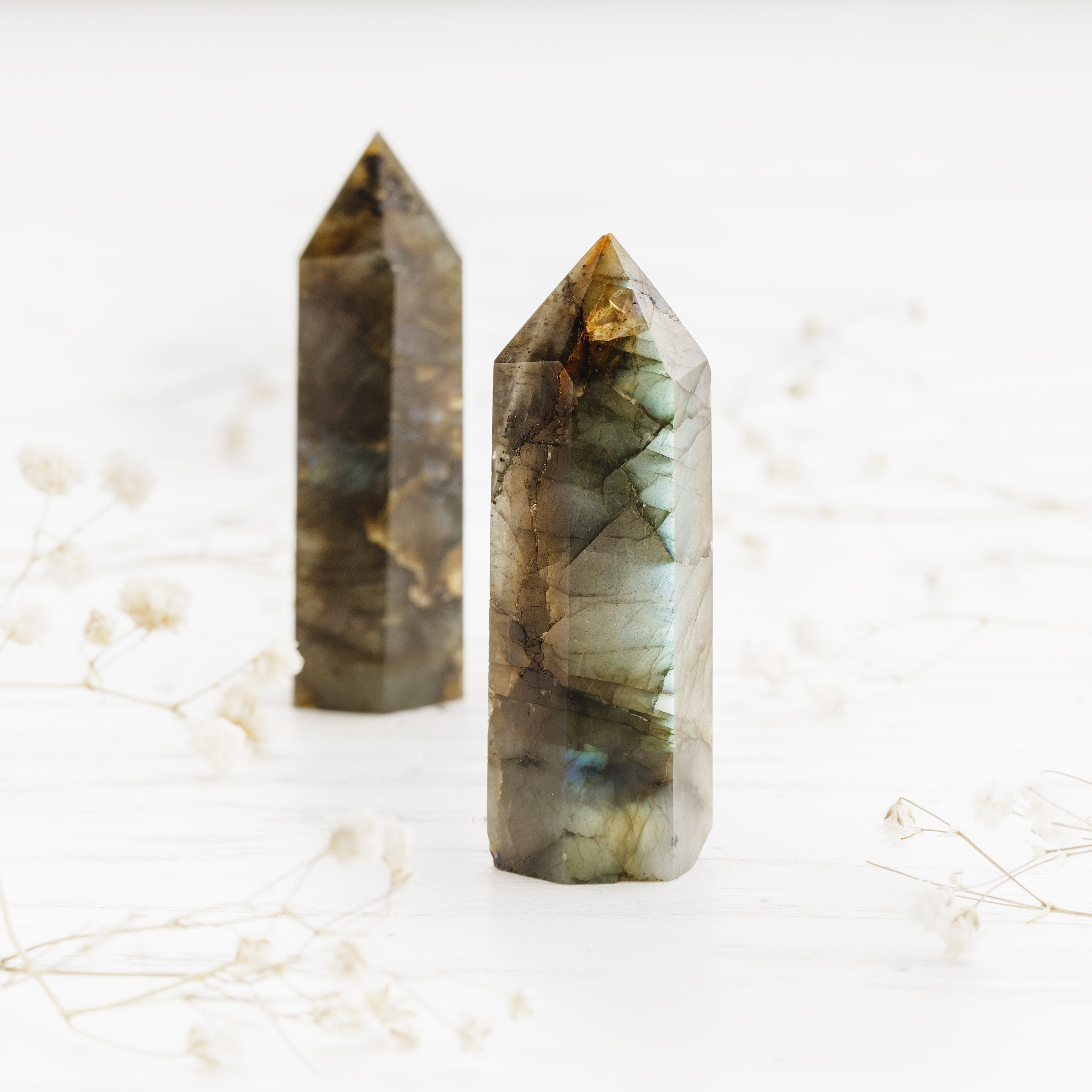 Natural Labradorite Crystal Point