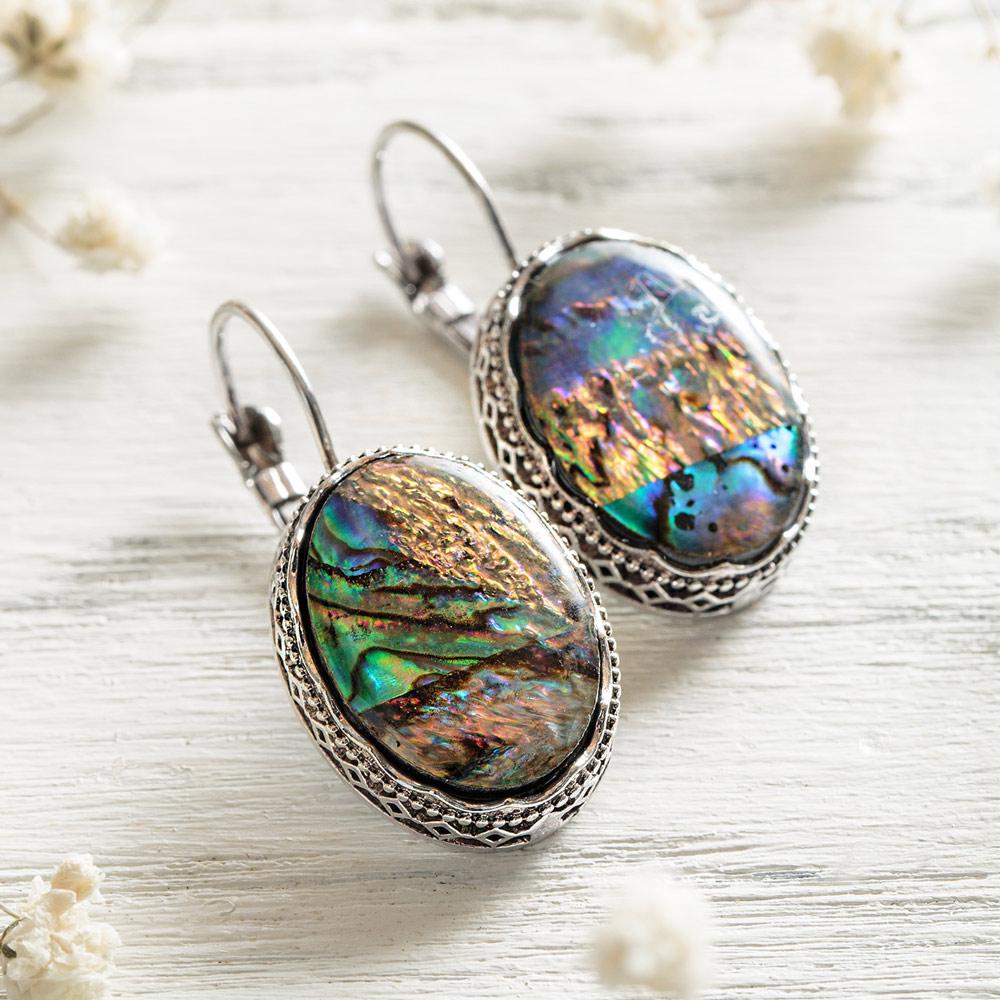 Abalone Sea Shell Earrings