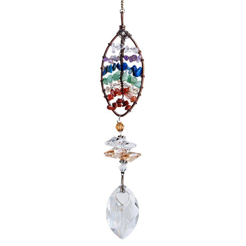 Rainbow Gemstone Glass Wind Chimes