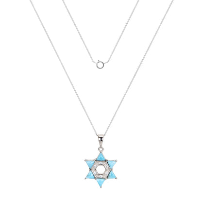 Shining Larimar Star Necklace