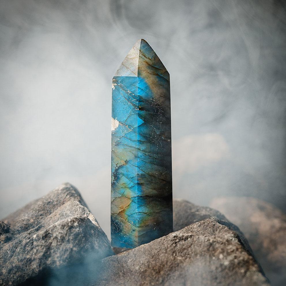 Natural Labradorite Crystal Point