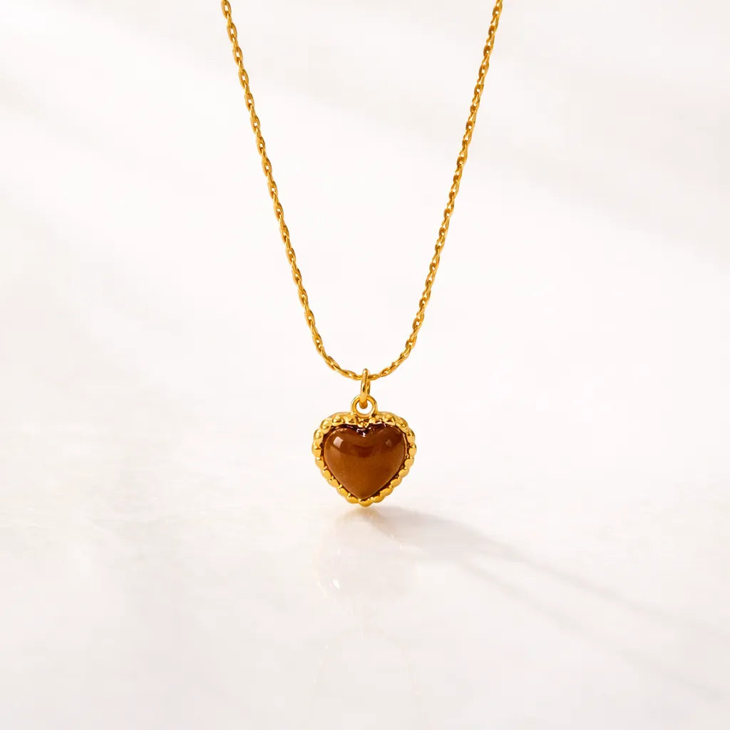 Tiger's Eye Gold-Plated Pendant Necklace — Grounding & Empowering Energy