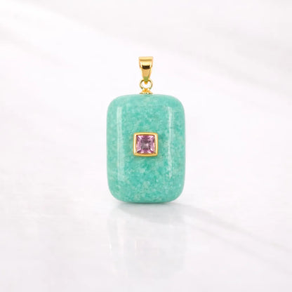 Gold‑Plated Crystal Chakra Pendant — Natural Stone Energy Jewelry