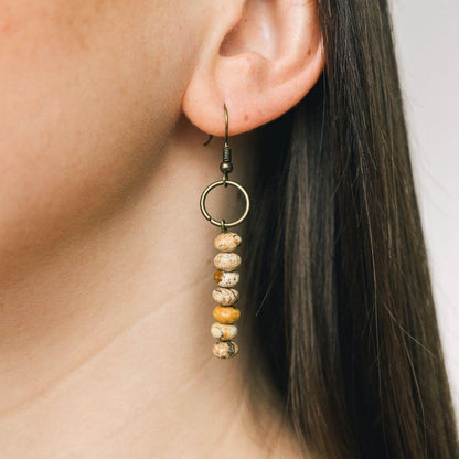 Vintage Jasper Boho Earrings