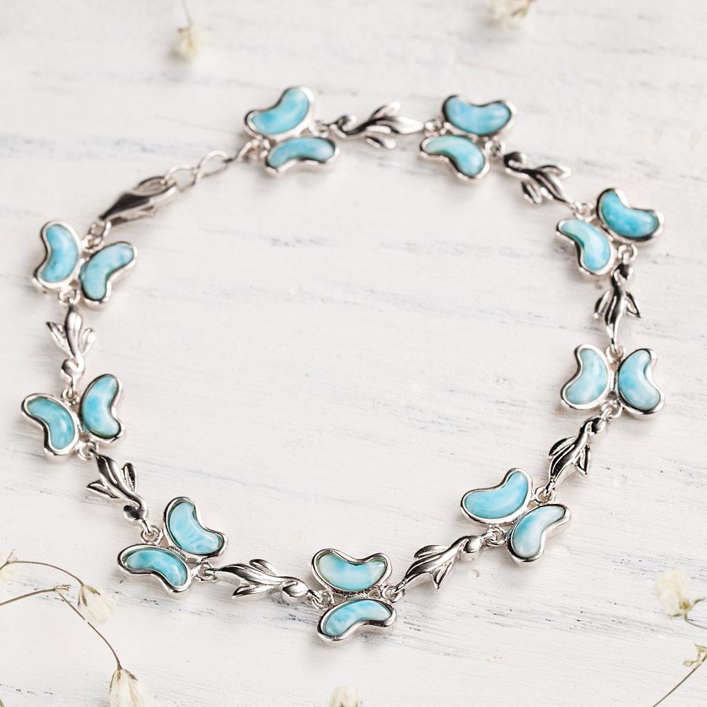 Larimar Butterfly Bracelet