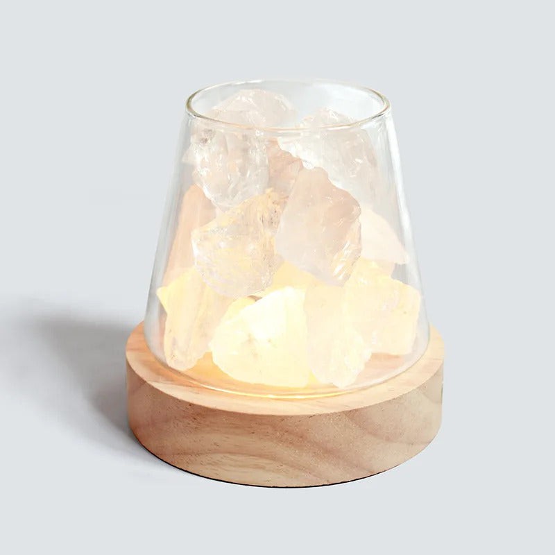 Raw Gemstone Essential Oil Diffuser With Light