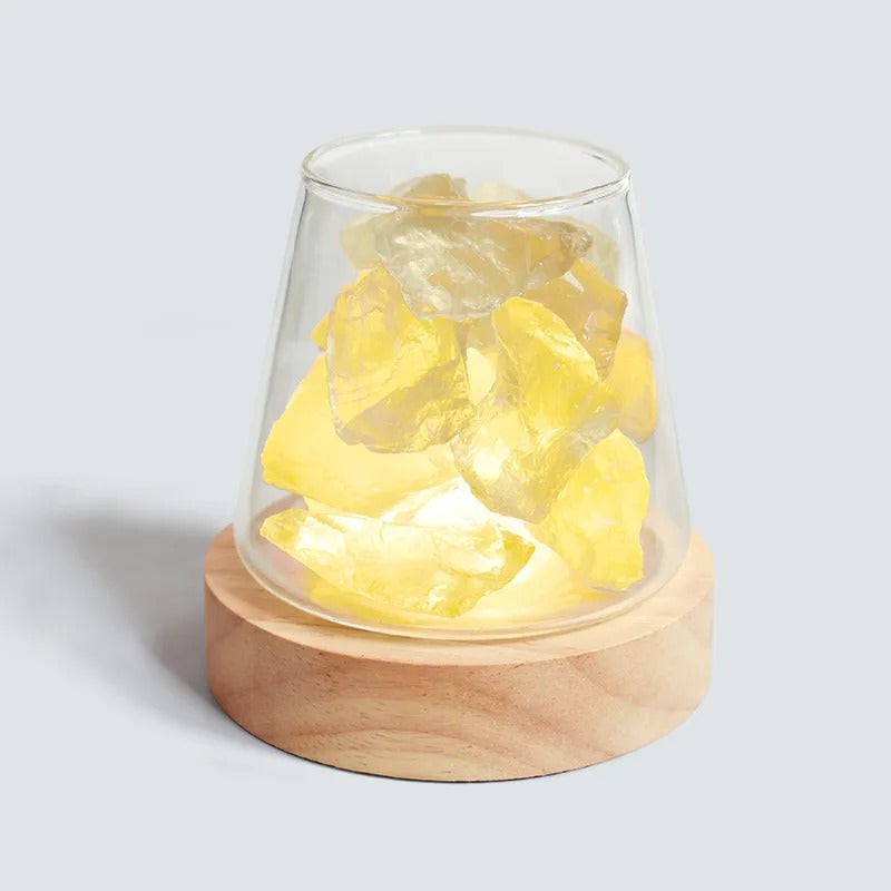 Raw Gemstone Essential Oil Diffuser With Light