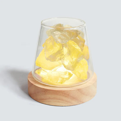 Raw Gemstone Essential Oil Diffuser With Light