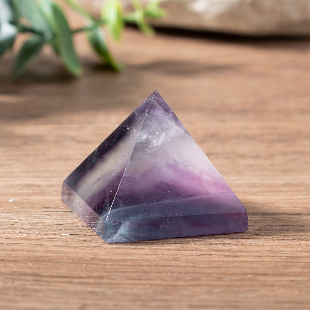 Rainbow Fluorite Crystal Pyramid