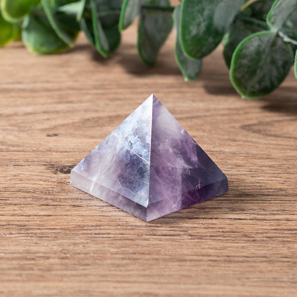 Rainbow Fluorite Crystal Pyramid