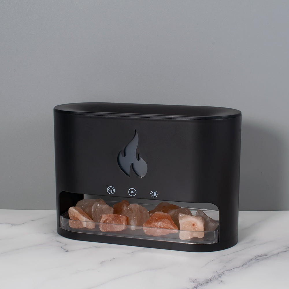 Himalayan Salt Fireplace Humidifier Lamp